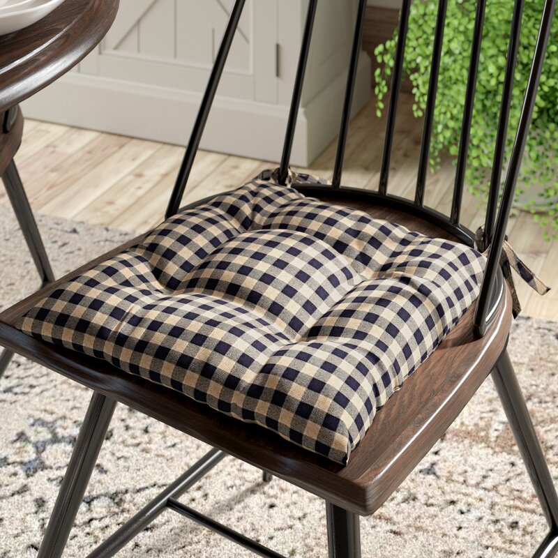 Laurel Foundry Modern Farmhouse Check Dining Chair Cushion & Reviews
